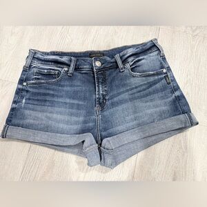 Silver Jeans Dark Blue Jean Shorts